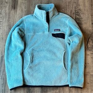 Patagonia Womens Re-Tool Snap-T Pullover Blue 25442 Fleece Jacket Size Small